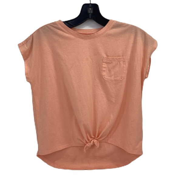 OshKosh B’gosh peach Girls Tie-Front Top 14/15 A - Picture 1 of 16